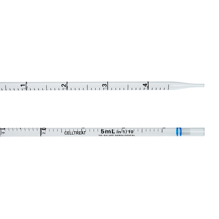 CELLTREAT Serological Pipet, Individual Paper/Plastic Wrapped, Sterile, 5mL 229005B